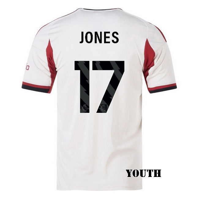 2025/26 Curtis Jones #17 Away Youth Soccer Jersey