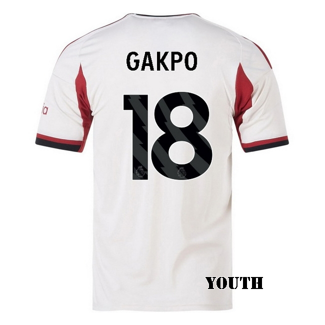 2025/26 Cody Gakpo #18 Away Youth Soccer Jersey