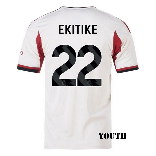 2025/26 Hugo Ekitike #22 Away Youth Soccer Jersey