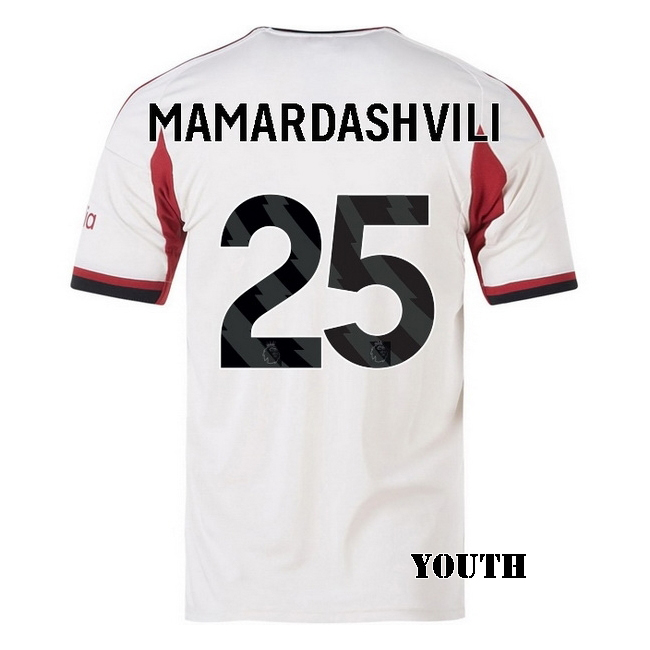 2025/26 Giorgi Mamardashvili #25 Away Youth Soccer Jersey