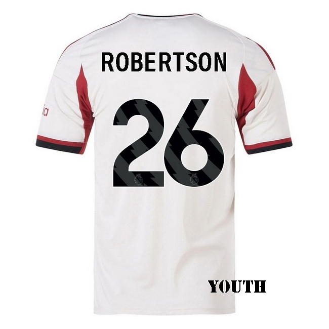 2025/26 Andrew Robertson #26 Away Youth Soccer Jersey