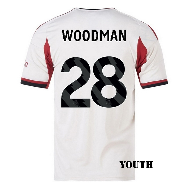 2025/26 Freddie Woodman #28 Away Youth Soccer Jersey