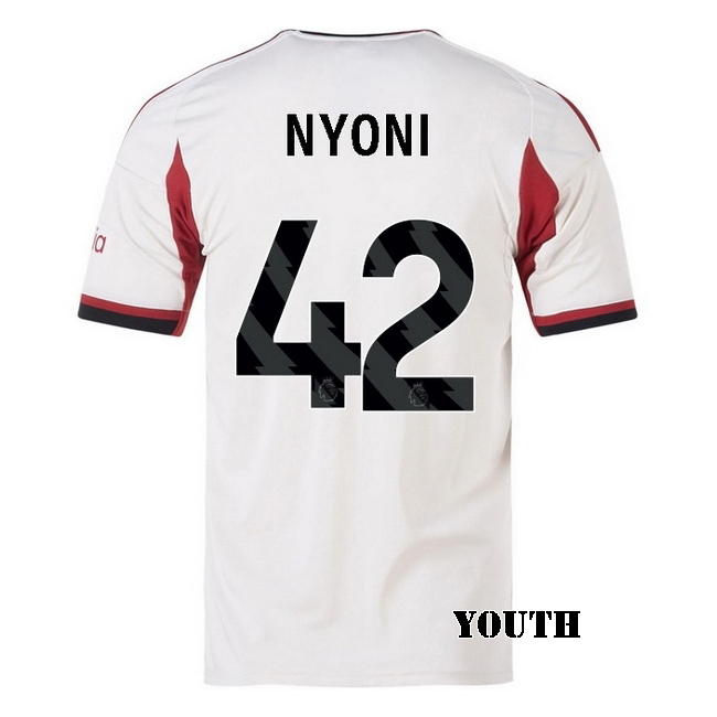 2025/26 Trey Nyoni #42 Away Youth Soccer Jersey