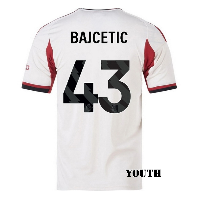 2025/26 Stefan Bajcetic #43 Away Youth Soccer Jersey