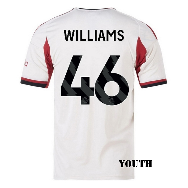 2025/26 Rhys Williams #46 Away Youth Soccer Jersey