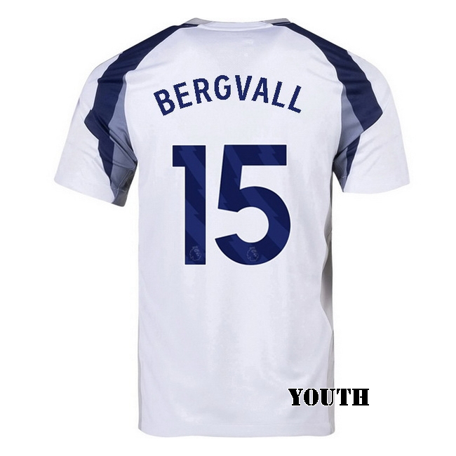2025/26 Lucas Bergvall #15 Home Youth Soccer Jersey