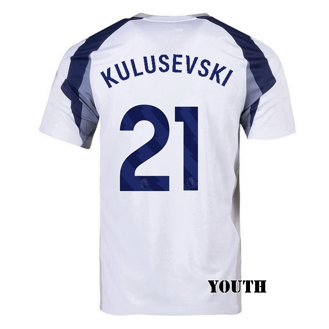 2025/26 Dejan Kulusevski #21 Home Youth Soccer Jersey