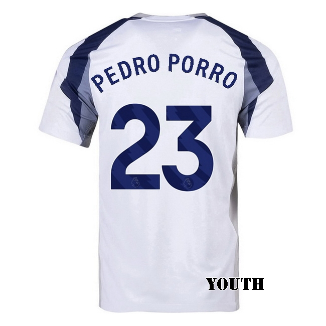 2025/26 Pedro Porro #23 Home Youth Soccer Jersey