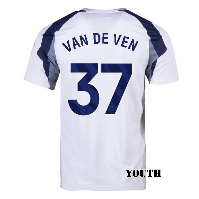 2025/26 Micky van de Ven #37 Home Youth Soccer Jersey