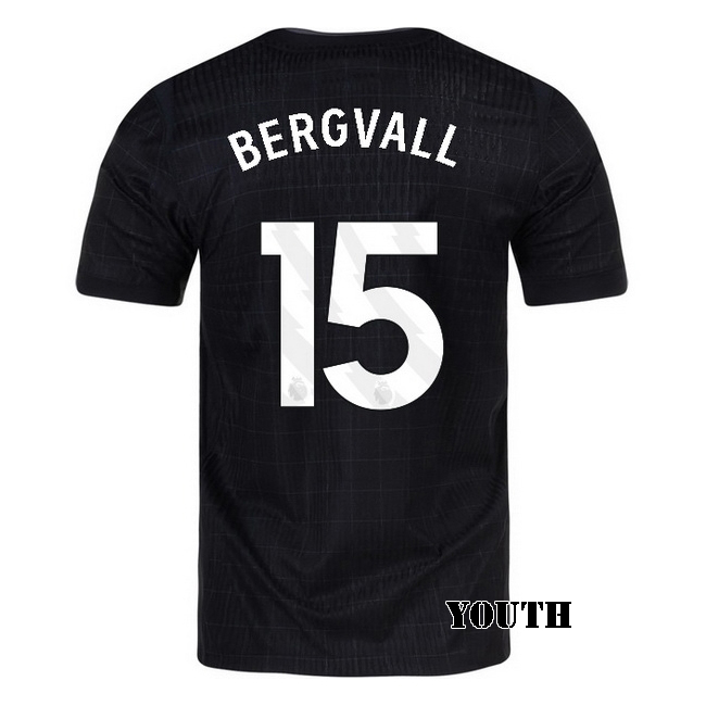 2025/26 Lucas Bergvall #15 Away Youth Soccer Jersey