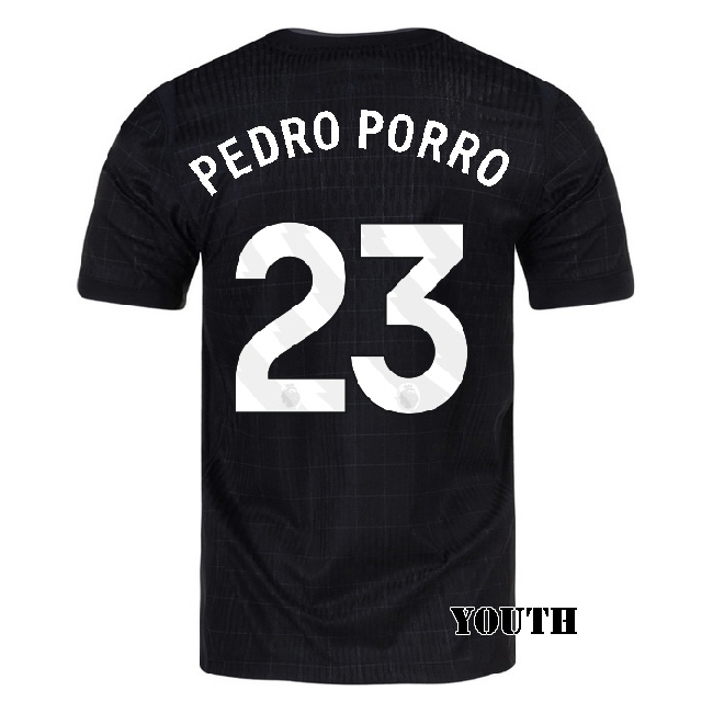 2025/26 Pedro Porro #23 Away Youth Soccer Jersey