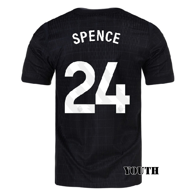 2025/26 Djed Spence #24 Away Youth Soccer Jersey