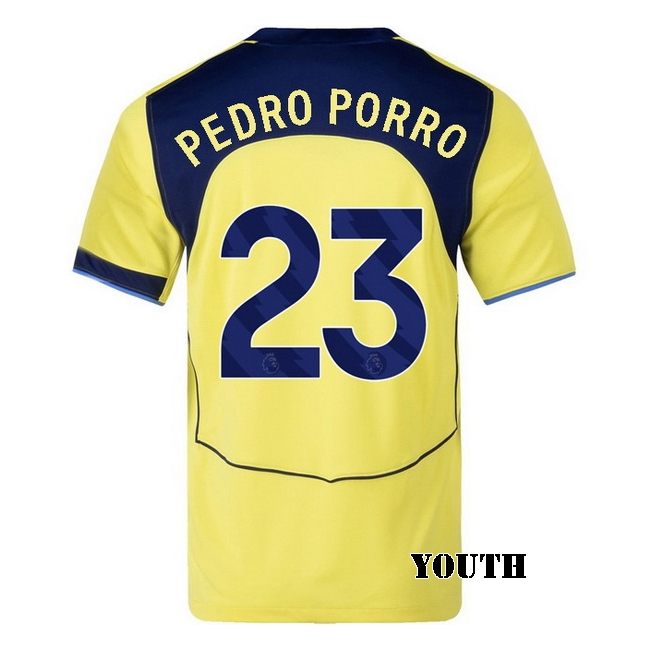 2025/26 Pedro Porro #23 Third Youth Soccer Jersey