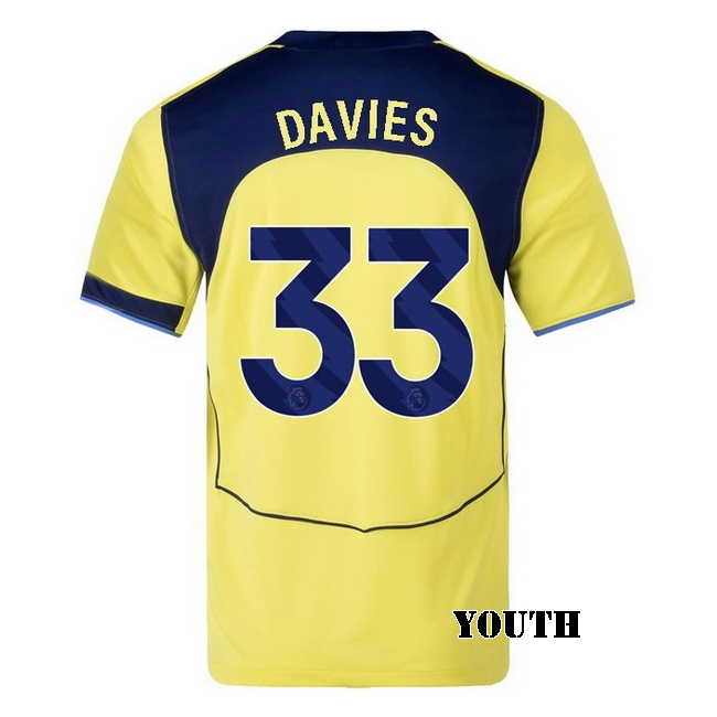 2025/26 Ben Davies #33 Third Youth Soccer Jersey