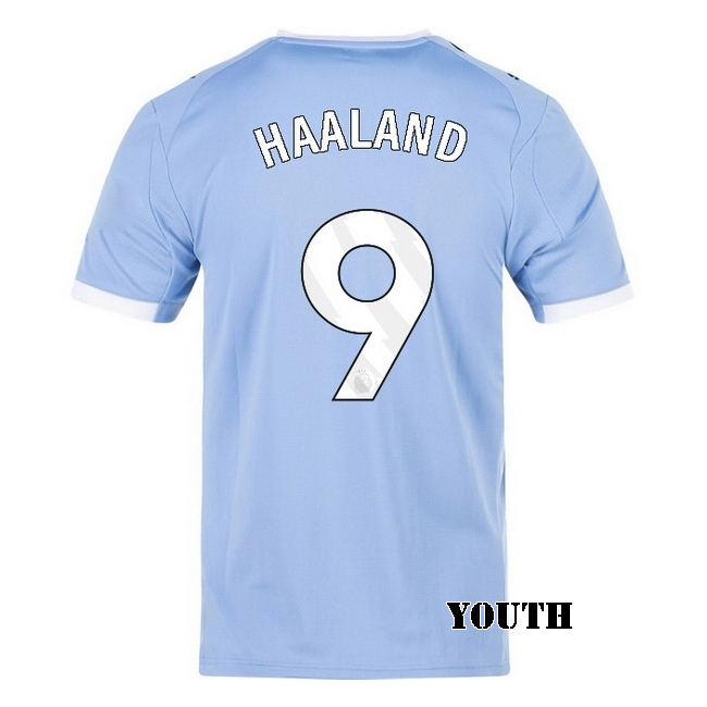 2025/26 Erling Haaland #9 Home Youth Soccer Jersey