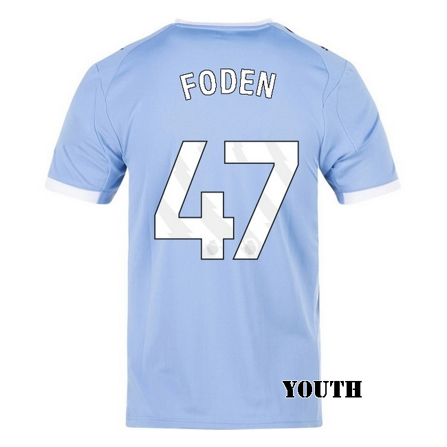 2025/26 Phil Foden #47 Home Youth Soccer Jersey