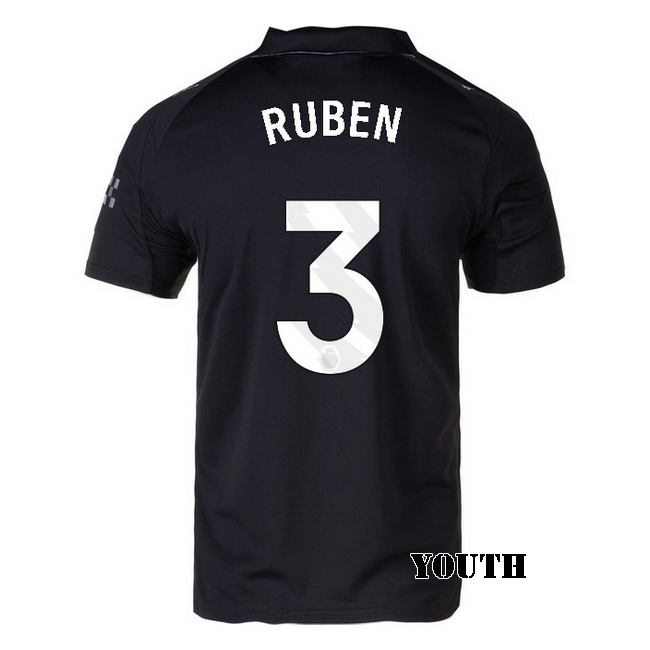 2025/26 Ruben Dias #3 Away Youth Soccer Jersey