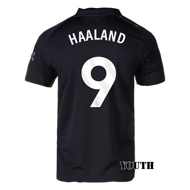 2025/26 Erling Haaland #9 Away Youth Soccer Jersey