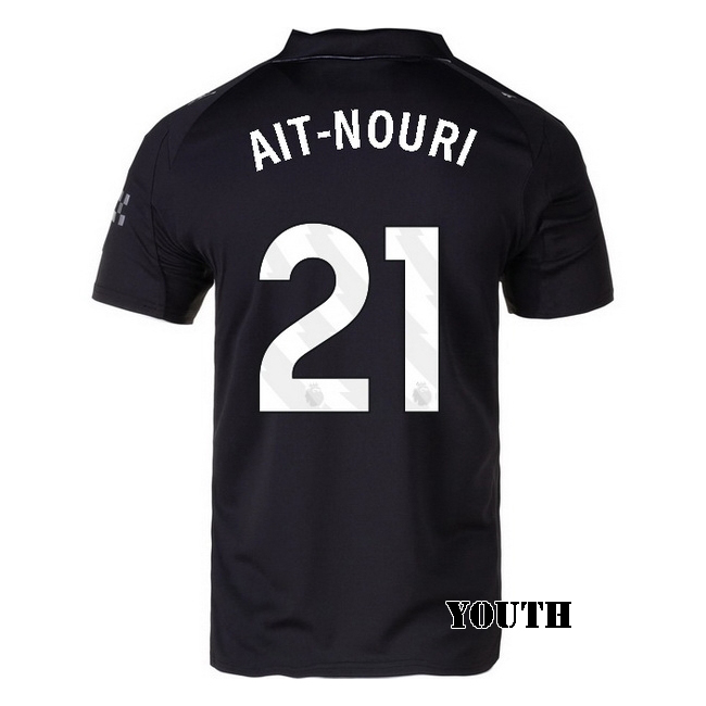 2025/26 Rayan Ait-Nouri #21 Away Youth Soccer Jersey