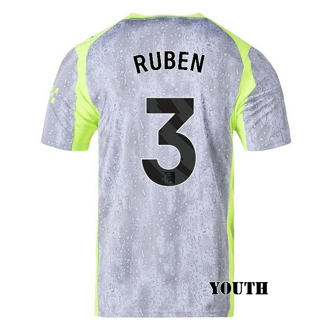 2025/26 Ruben Dias #3 Third Youth Soccer Jersey