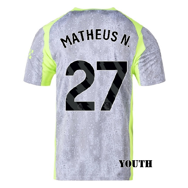 2025/26 Matheus Nunes #27 Third Youth Soccer Jersey