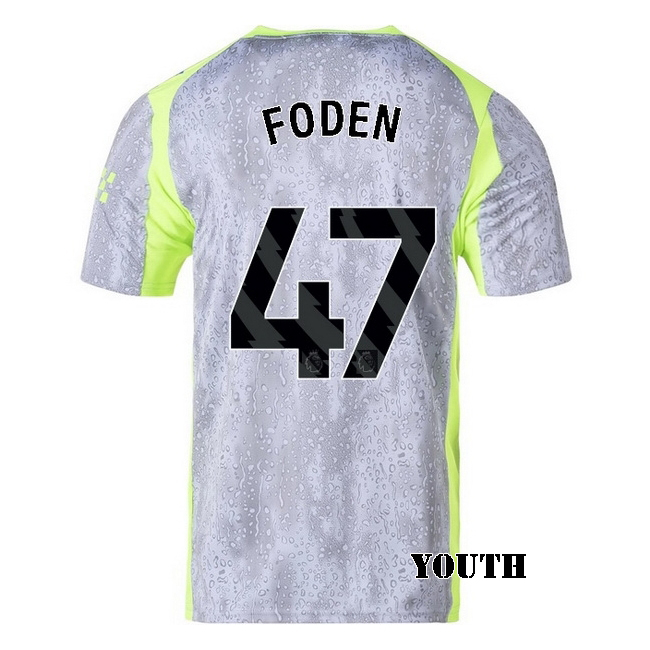 2025/26 Phil Foden #47 Third Youth Soccer Jersey