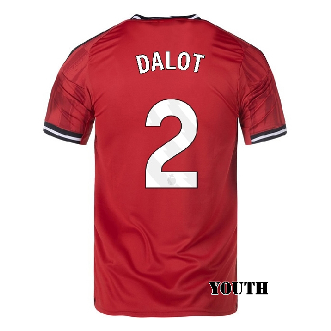 2025/26 Diogo Dalot #2 Home Youth Soccer Jersey