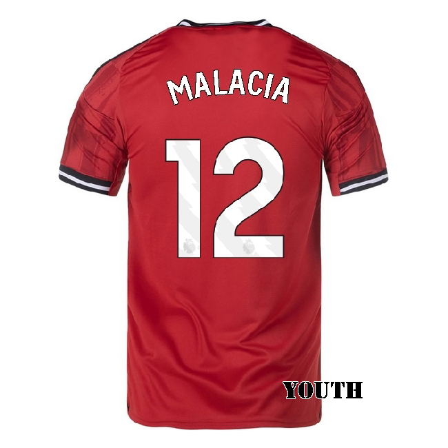2025/26 Tyrell Malacia #12 Home Youth Soccer Jersey