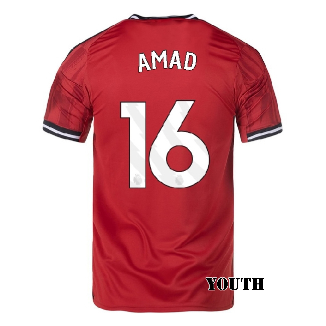 2025/26 Amad Diallo #16 Home Youth Soccer Jersey