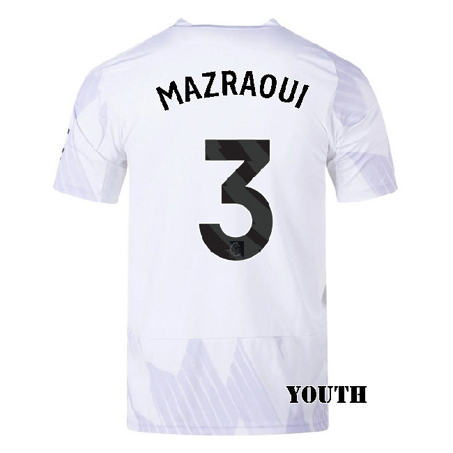 2025/26 Noussair Mazraoui #3 Away Youth Soccer Jersey