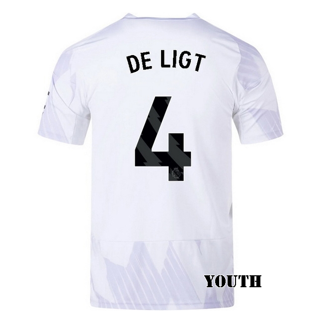 2025/26 Matthijs de Ligt #4 Away Youth Soccer Jersey