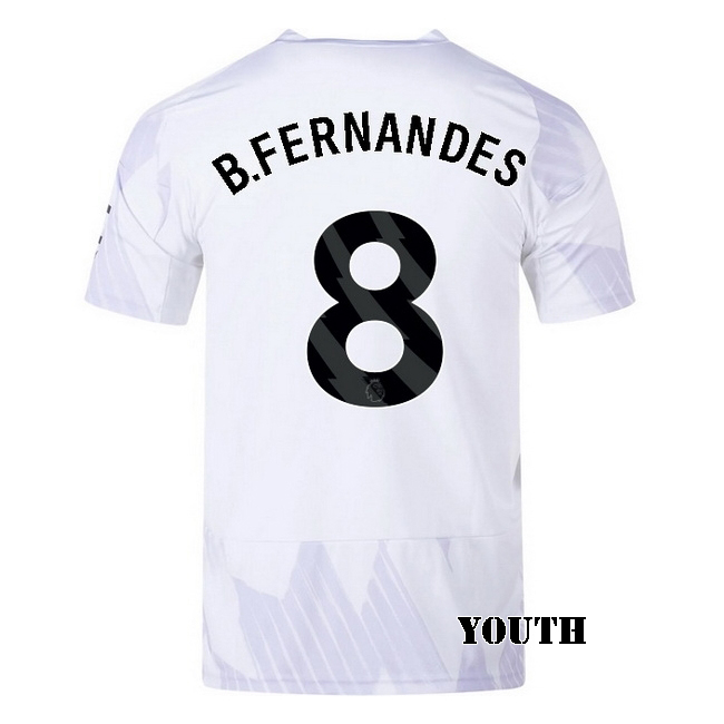 2025/26 Bruno Fernandes #8 Away Youth Soccer Jersey