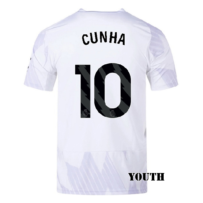 2025/26 Matheus Cunha #10 Away Youth Soccer Jersey