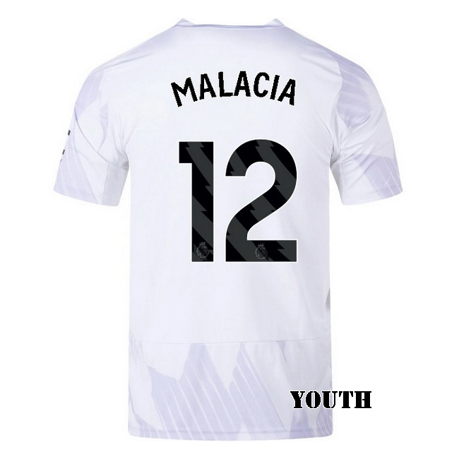 2025/26 Tyrell Malacia #12 Away Youth Soccer Jersey