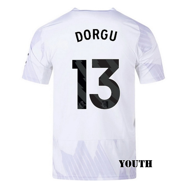 2025/26 Patrick Dorgu #13 Away Youth Soccer Jersey