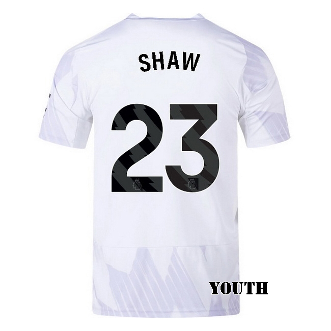 2025/26 Luke Shaw #23 Away Youth Soccer Jersey