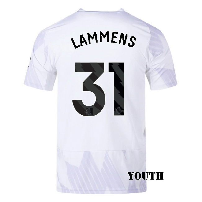 2025/26 Senne Lammens #31 Away Youth Soccer Jersey