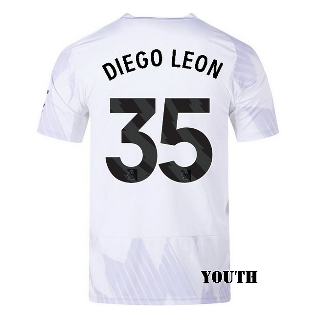 2025/26 Diego Leon #35 Away Youth Soccer Jersey