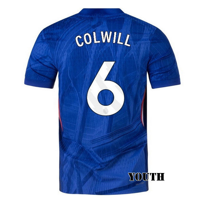 2025/26 Levi Colwill #6 Home Youth Soccer Jersey