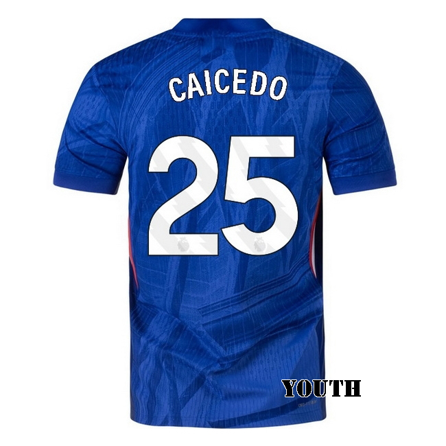 2025/26 Moises Caicedo #25 Home Youth Soccer Jersey
