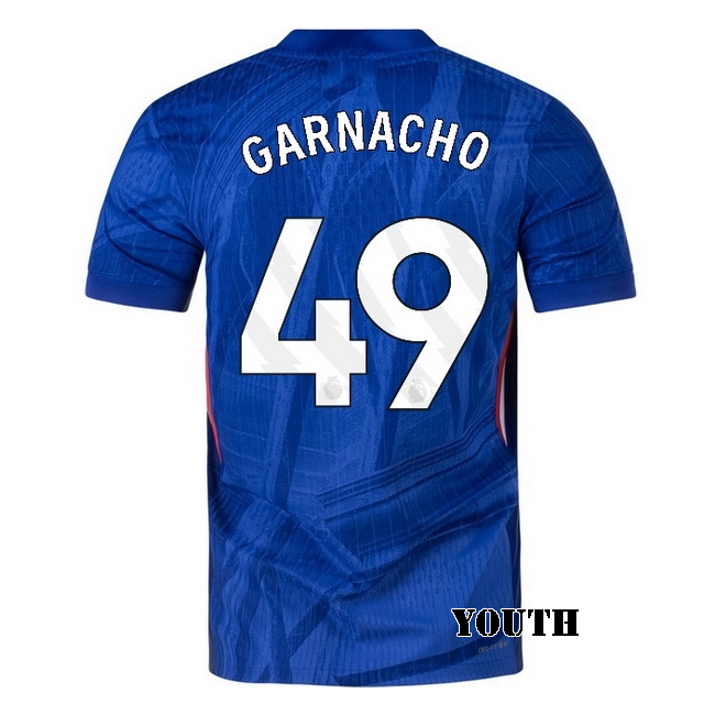 2025/26 Alejandro Garnacho #49 Home Youth Soccer Jersey