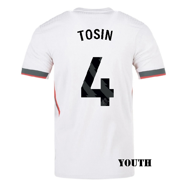 2025/26 Tosin Adarabioyo #4 Away Youth Soccer Jersey