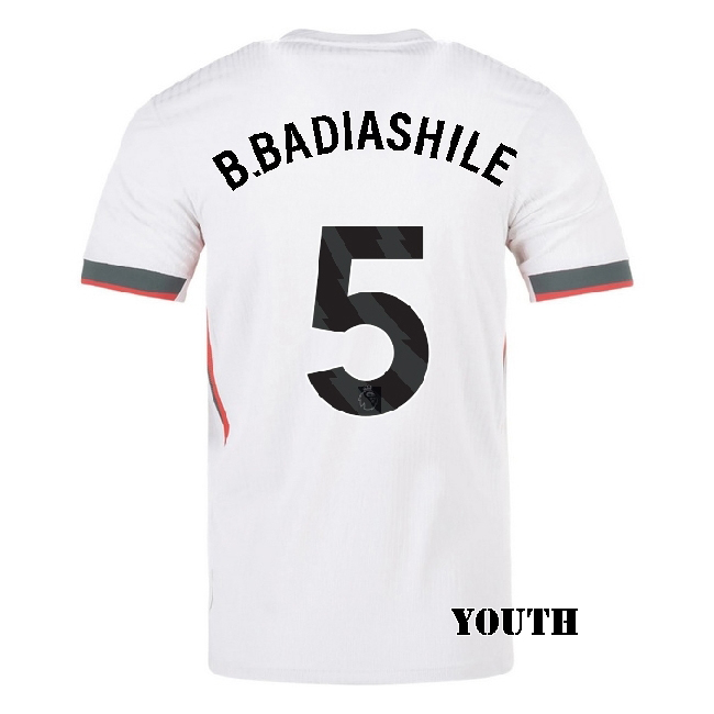 2025/26 Benoit Badiashile #5 Away Youth Soccer Jersey