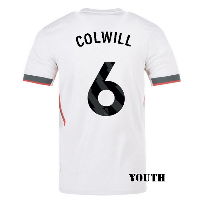 2025/26 Levi Colwill #6 Away Youth Soccer Jersey