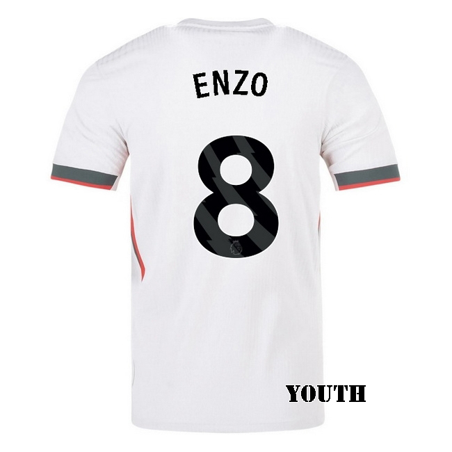 2025/26 Enzo Fernandez #8 Away Youth Soccer Jersey