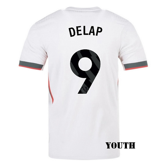 2025/26 Liam Delap #9 Away Youth Soccer Jersey