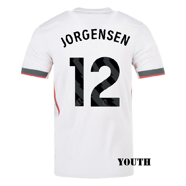 2025/26 Filip Jorgensen #12 Away Youth Soccer Jersey