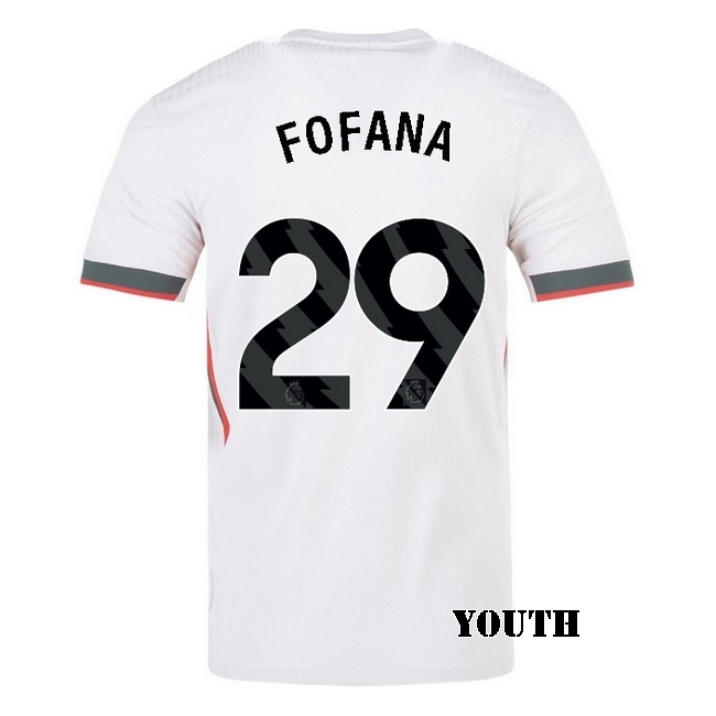 2025/26 Wesley Fofana #29 Away Youth Soccer Jersey