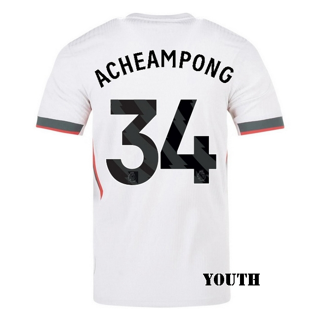 2025/26 Josh Acheampong #34 Away Youth Soccer Jersey