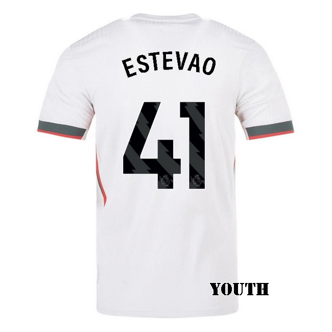 2025/26 Estevao #41 Away Youth Soccer Jersey